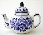Russian Blue and White Teapot